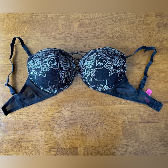 La SENZA BEYOND SEXY Padded Strappy Lacy Mesh Corset Push-Up Size 34DD - Picture 4 of 16